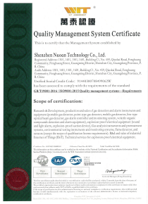 Quality Management System Certificate