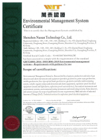 Environmental Management System Certificate