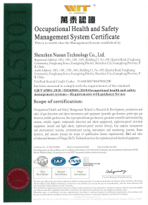 Occupational Health and Safety Management System Certificate